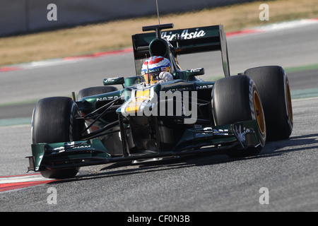 © Simone Rosa/Semedia 23-02-2010 Barcellona (Esp) Test di F1 - vetture nella foto: Vitaly Petrov - Caterham F1 Team Foto Stock