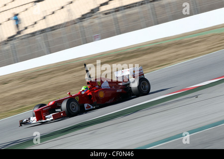 © Simone Rosa/Semedia 23-02-2010 Barcellona (Esp) Test di F1 - vetture nella foto: Felipe Massa - Ferrari Malboro Santander Foto Stock