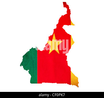 Mappa di Camerun isolato Foto Stock