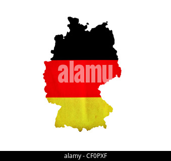 Mappa della Germania isolato Foto Stock