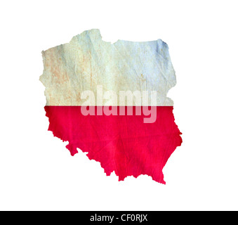 Mappa di Polonia isolato Foto Stock