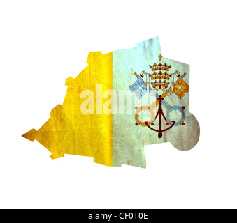 Mappa di Città del Vaticano isolato Foto Stock