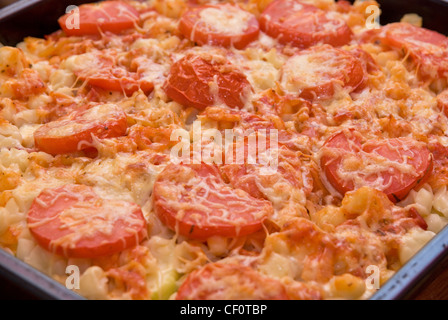 Gustoso piatto di pane appena sfornato lasagne Foto Stock