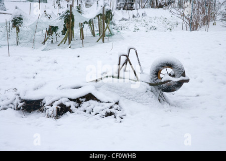 La neve sul Burgess Hill riparto in febbraio Foto Stock