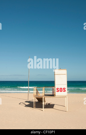 SOS stazione bagnino Fuerteventura Isole Canarie Foto Stock