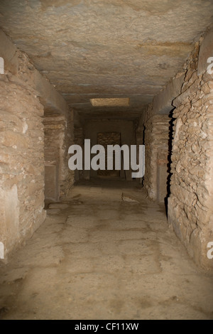 Tombe sotto la stele settentrionale campo in Axum o Aksum in Etiopia Foto Stock