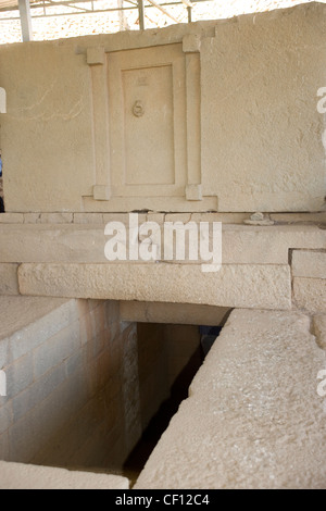 Tombe sotto la stele settentrionale campo in Axum o Aksum in Etiopia Foto Stock