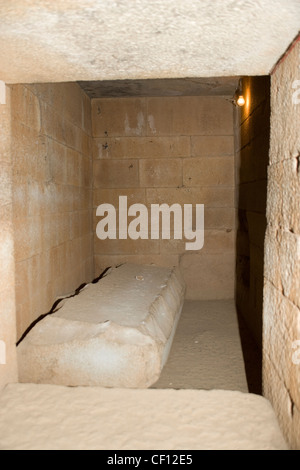 Tombe sotto la stele settentrionale campo in Axum o Aksum in Etiopia Foto Stock