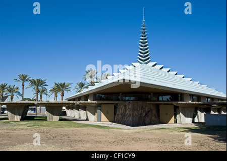 La prima chiesa cristiana, progettato da Frank Lloyd Wright, a Phoenix, Arizona, Stati Uniti d'America Foto Stock