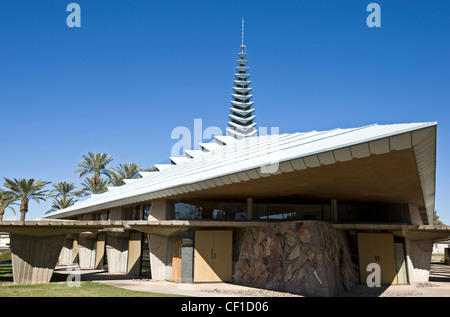 La prima chiesa cristiana, progettato da Frank Lloyd Wright, a Phoenix, Arizona, Stati Uniti d'America Foto Stock