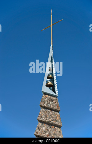 La cima del 120ft alto campanile presso la prima chiesa cristiana, progettato da Frank Lloyd Wright, a Phoenix, Arizona, Stati Uniti d'America Foto Stock