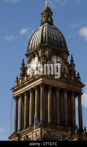 Leeds Town Hall, il Headrow Leeds, West Yorkshire Foto Stock