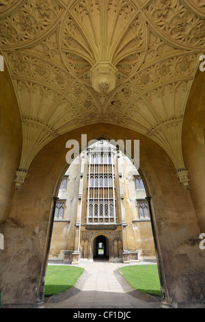 Dettagli architettonici- Nuova Corte di St John's College di Cambridge. Foto Stock