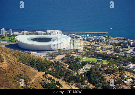 Stadio Green Point di Table Mountain e Cape Town, Western Cape, Sud Africa Foto Stock