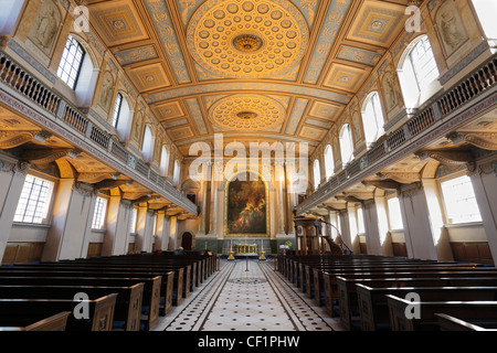 L'interno della cappella di San Pietro e di San Paolo a Old Royal Naval College di Greenwich Foto Stock