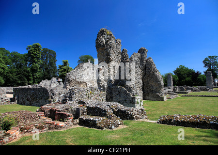 Rovine di Thetford Priory, East Anglian monastero priorato cluniacense di Nostra Signora di Thetford, Thetford, Norfolk, Inghilterra, Regno Unito Foto Stock