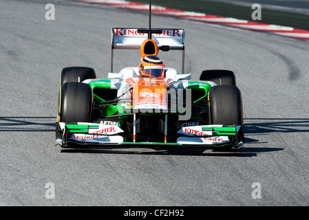 Nico Huelkenberg (GER), forza India-Mercedes VJM05, Formula 1 sessioni di test nei pressi di Barcellona nel mese di febbraio 2012. Foto Stock