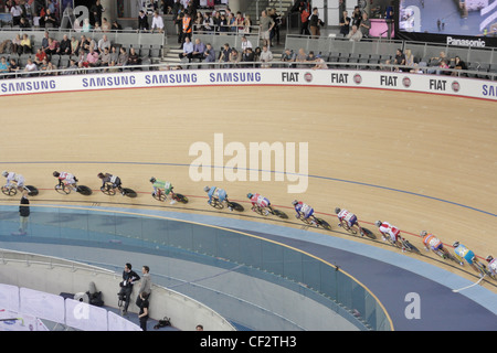 Londra velodromo olimpico ciclismo su pista bike racing Foto Stock