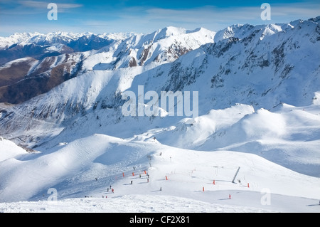 Peyragudes ski resort, Midi-Pirenei, Francia. Foto Stock