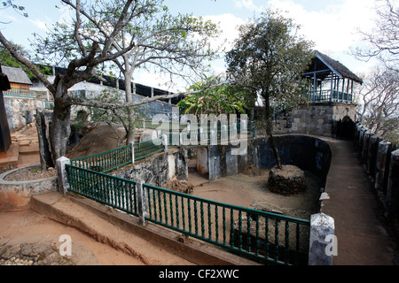 Ambohimanga, Palazzo reale del Madagascar è re e regine. Kraal nel composto dove il bestiame dove mantenuta. Foto Stock