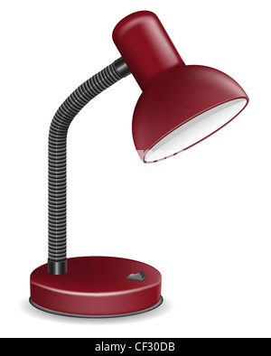 Lampada da tavolo illustrazione isolati su sfondo bianco Foto Stock