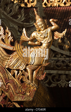 Elk208-1744v Thailandia, Lampang, Wat Phra Kaew don Tao, stile Burmese mondop, 1909, dettaglio Foto Stock