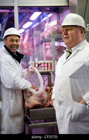 Smithfield Market, London Central Markets, città di Londra, all'ingrosso più grande del mercato della carne nel Regno Unito. Foto Stock