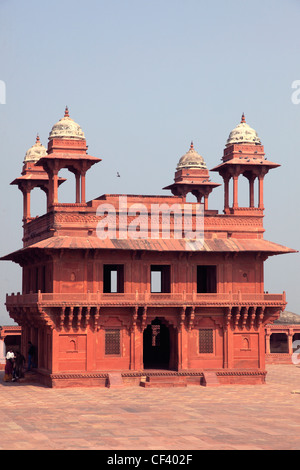 India, Uttar Pradesh, Fatehpur Sikri, Diwan-i-Khas, la sala delle udienze private,