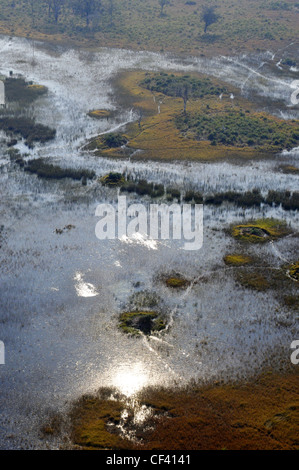 Vedute aeree di Okavango Delta Foto Stock