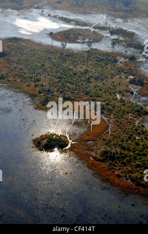 Vedute aeree di Okavango Delta Foto Stock