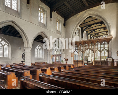 L interno della Chiesa Finchingfield in Essex. Foto Stock