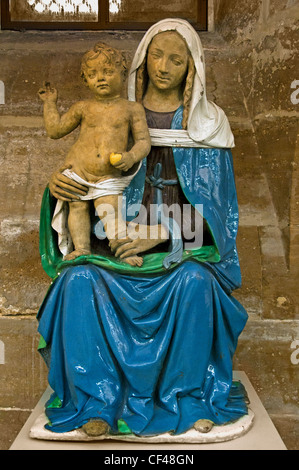 La Vergine Maria Bambino Gesù Cristo 15 Secolo Santi Buglioni Firenze Italia Italiano Foto Stock