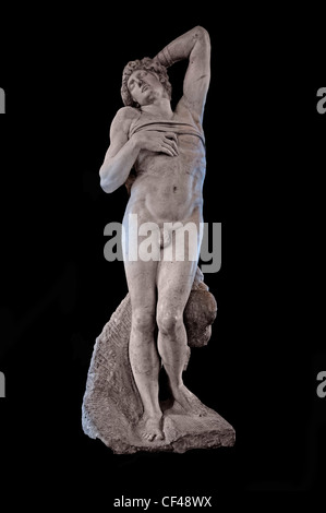 Captive Schiavo ribelle 1513 - 15 la tomba di papa Giulio II 1443 1513 da Michelangelo Buonarroti 1475-1564 scultore italiano in Italia Foto Stock