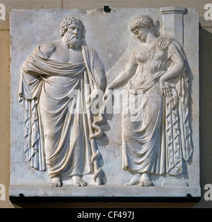 Asclepio e Hygeia 1° - 2° cent romano di annunci Collezione Albani Foto Stock