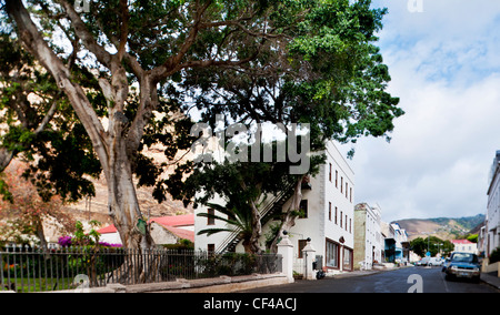 Jamestown St Helena Island nel sud dell'Oceano Atlantico che mostra i giardini del castello Foto Stock