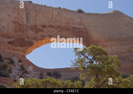 La finestra del Nord al tramonto, il Parco Nazionale di Arches, Grand County, Utah, Stati Uniti d'America Foto Stock