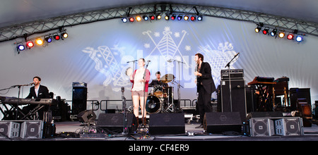 La Mississippi Azienda ferroviaria a giocare a Voodoo Fest 2011 in New Orleans, LA. Foto Stock