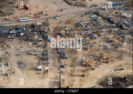 Vedute aeree di aree rurali in Zimbabwe Foto Stock