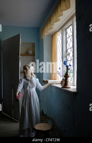All'interno del Shipwright's Cottage in Buckler è rigido e una popolare attrazione presso il villaggio marittimo che mostra come gli abitanti di un villaggio di vissuto e Foto Stock
