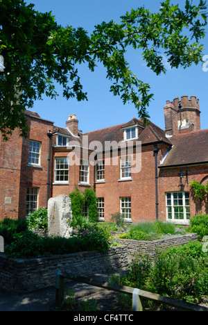 Abbey House, la residenza ufficiale del sindaco di Winchester. La casa è un elegante struttura eretta intorno al 1700 e ubicato Foto Stock