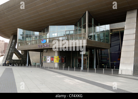 L'ingresso al Lowry art gallery e teatro nel cuore del ristrutturato Salford Quays in Greater Manchester. Foto Stock