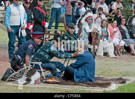 Stand off Canada il Primo Ministro Stephen Harper Foto Stock