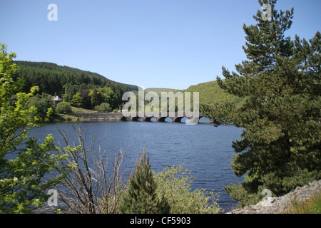 Garreg-diga di ddu Elan Valley Powys Wales UK Foto Stock