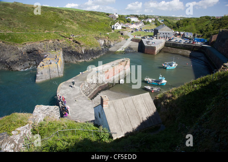 Porto Porthgain in Pembrokeshire, Galles Foto Stock