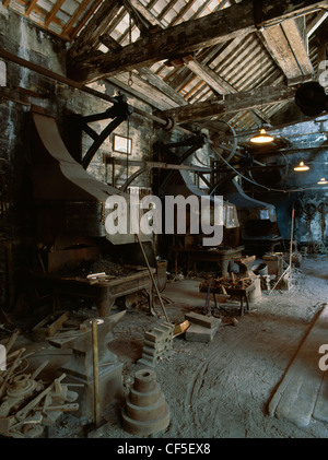 Fabbri' forges presso il National Slate Museum alloggiato entro il Victorian (1870) workshop complesso costruito dalla Dinorwic Quar Foto Stock