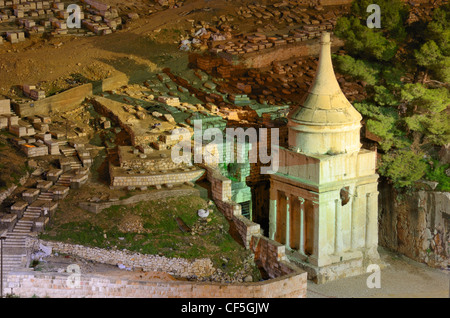 La Tomba di Assalonne nel Kidrod Valley di Gerusalemme, Israele è tradizionalmente detto di essere per il figlio ribelle del re Davide Foto Stock