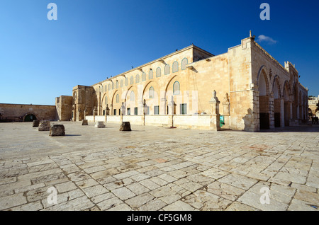 Moschea Al Aqsa in Gerusalemme, il terzo sito più sacro dell'Islam. Foto Stock