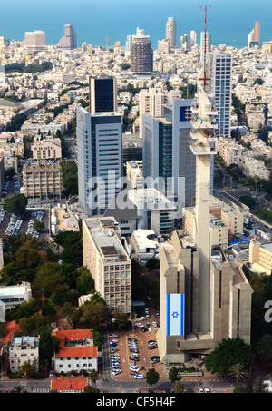 Vista aerea della città di Tel Aviv, Israele Foto Stock