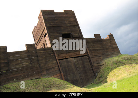 La ricostruzione a Vindolanda Roman Fort, il vallo di Adriano, Northumberland, Inghilterra, Gran Bretagna, Regno Unito, Gran Bretagna, Europa Foto Stock