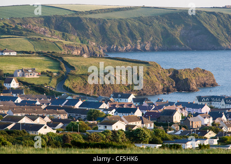 La città costiera di ampia Haven in Pembrokeshire, Galles Foto Stock